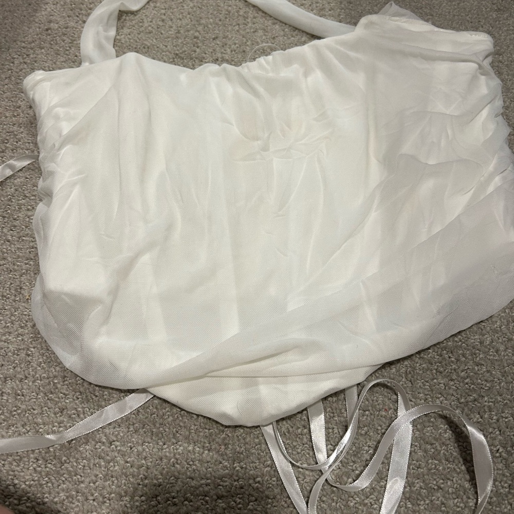 White Halter Corset Top